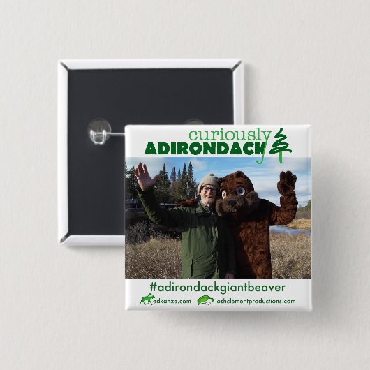 Seltsamerweise Adirondack-Taste (ADK Giant Beaver) Button (Vorne & Hinten)
