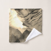 Seltsames abstraktes Mosaik mit Farbschock Badhandtuch Set (Waschlappen)