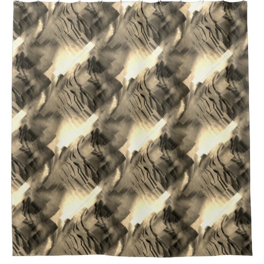 Seltsames abstraktes Mosaik mit Farbschock Duschvorhang (Vorderseite)