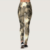 Seltsames abstraktes Mosaik mit Farbschock Leggings (Rückseite)