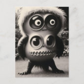 Seltsames Bizarre Big Eyes Monster Halloween Postkarte (Vorderseite)