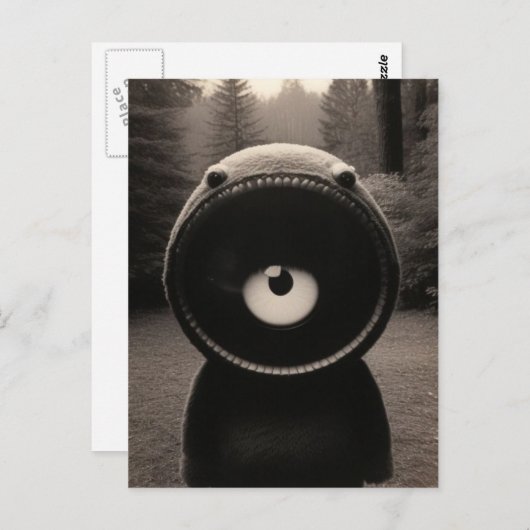 Seltsames Bizarre-Wald, Halloween Postkarte (Vorne/Hinten)