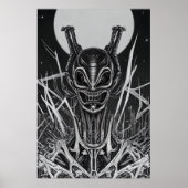 Seltsames bizarres Alien-Portrait | Art der AI Poster (Vorne)