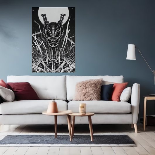 Seltsames bizarres Alien-Portrait | Art der AI Poster