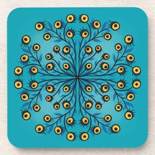 Seltsames Creepy Horror Art Halloween Getränkeuntersetzer (Vorderseite)