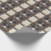 Seltsames Gesicht mit Maske Geschenkpapier (Ecke)