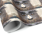 Seltsames Gesicht mit Maske Geschenkpapier (Rolleneckpunkt)