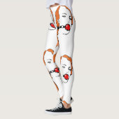 [Seltsames gewürgtes Vintages Mädchen-] Pop-Kunst Leggings (Links)