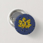 Seltsames Halloween Botanische Kunst Button (Vorne & Hinten)