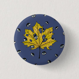 Seltsames Halloween Botanische Kunst Button