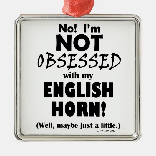 Seltsames Horn Silbernes Ornament (Vorne)