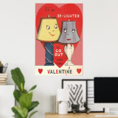 Seltsames Licht Herz Valentine Poster (Heimbüro)