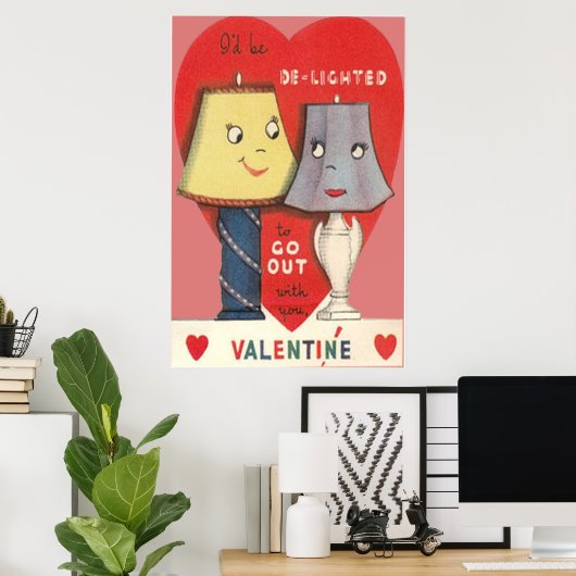 Seltsames Licht Herz Valentine Poster (Heimbüro)
