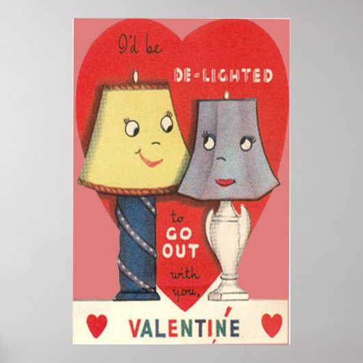 Seltsames Licht Herz Valentine Poster (Vorne)