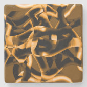 Seltsames Medley verbrannter Bänder, orange und sc Steinuntersetzer (Vorderseite)