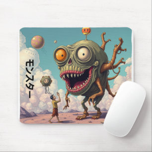 Seltsames Monster aus Japan Merkwürdige Cartoon-Ju Mousepad