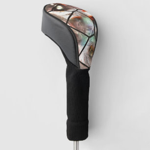 Seltsames Mosaik aus gefärbter und Perlglasstruktu Golf Headcover