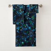 Seltsames Mosaik über dunklem Hintergrund und hell Badhandtuch Set (Insitu)