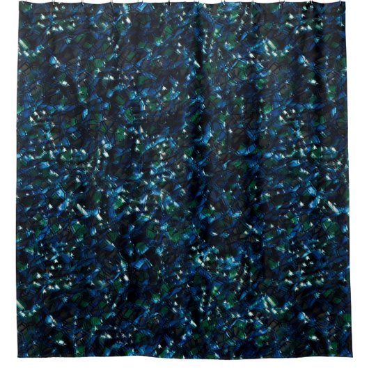 Seltsames Mosaik über dunklem Hintergrund und hell Duschvorhang (Vorderseite)