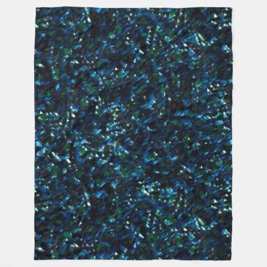 Seltsames Mosaik über dunklem Hintergrund und hell Fleecedecke (Vorderseite)