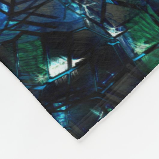 Seltsames Mosaik über dunklem Hintergrund und hell Fleecedecke (Ecke)