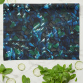 Seltsames Mosaik über dunklem Hintergrund und hell Geschirrtuch (Gefaltet)