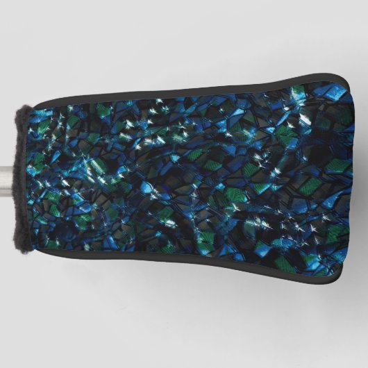 Seltsames Mosaik über dunklem Hintergrund und hell Golf Headcover (Vorderseite)