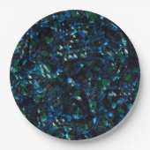 Seltsames Mosaik über dunklem Hintergrund und hell Pappteller (Vorderseite)