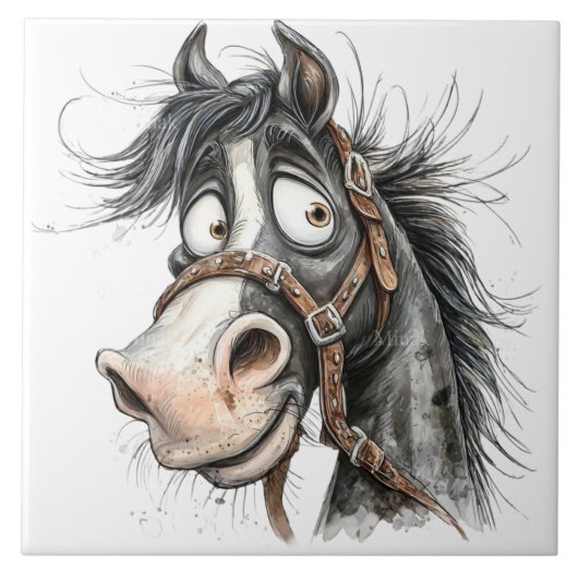 seltsames Pferd Fliese (Vorderseite)