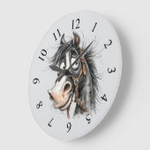 seltsames Pferd Große Wanduhr (Winkel)