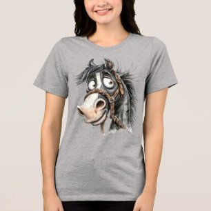 seltsames Pferd Tri-Blend Shirt
