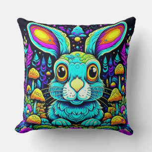 Seltsames Rabbit 20x20 Kissen