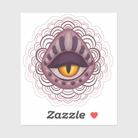 Seltsames spokkisches Auge Aufkleber (Blatt)