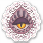 Seltsames spokkisches Auge Aufkleber (Vorderseite)