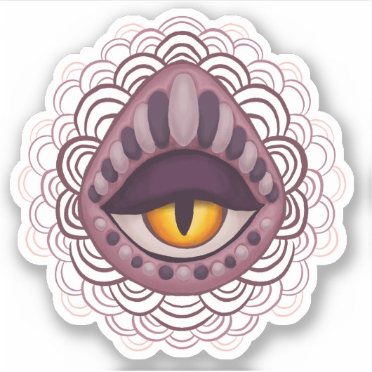 Seltsames spokkisches Auge Aufkleber (Vorderseite)