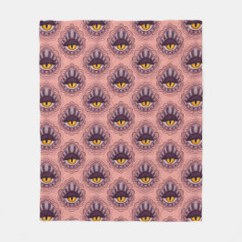 Seltsames spokkisches Auge Fleecedecke