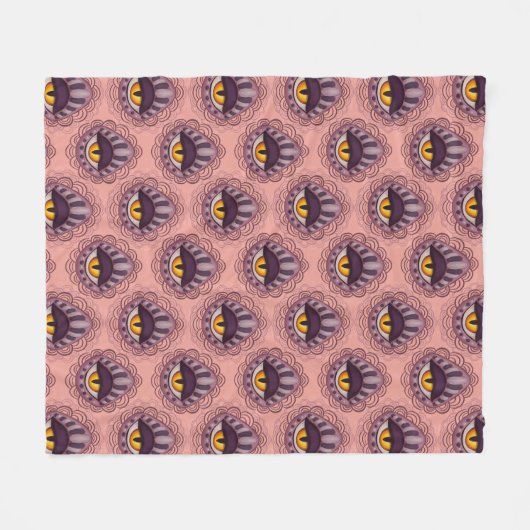 Seltsames spokkisches Auge Fleecedecke (Vorderseite (Horizontal))