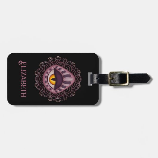 Seltsames spokkisches Auge Gepäckanhänger (Vorderseite horizontal)