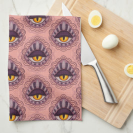 Seltsames spokkisches Auge Geschirrtuch