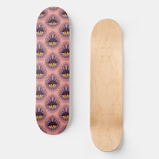 Seltsames spokkisches Auge Skateboard (Vorderseite)