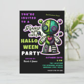Seltsames und ungewöhnliches Voodoo Bären-Hallowee Einladung (Stehend Vorderseite)