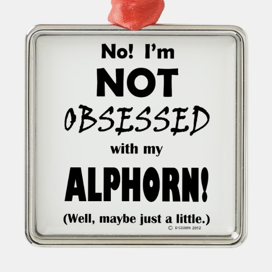 Seltsegnet Alphorn Ornament Aus Metall (Vorne)