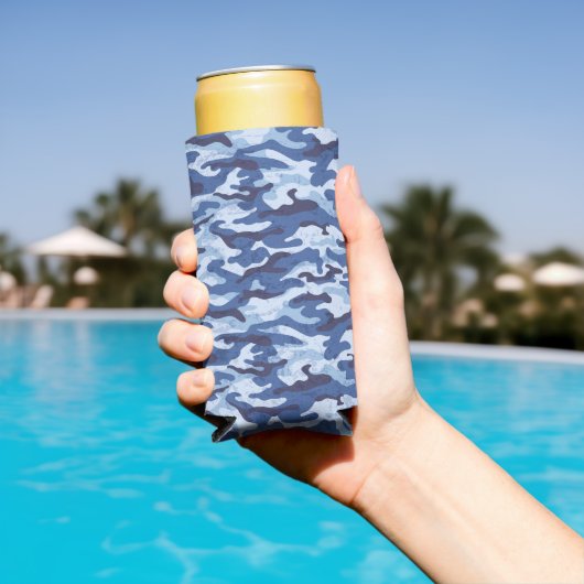 Seltzer Can Cooler-Blue-Camouflage Selters Dosenkühler (In Situ Pool)