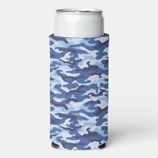 Seltzer Can Cooler-Blue-Camouflage Selters Dosenkühler (Seltzer Vorderseite)