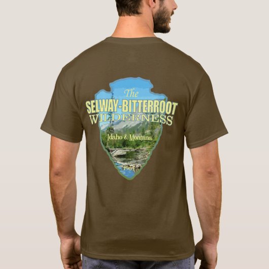Selway-Bitterroot Wilderness (Pfeilspitzen) T-Shirt (Rückseite)