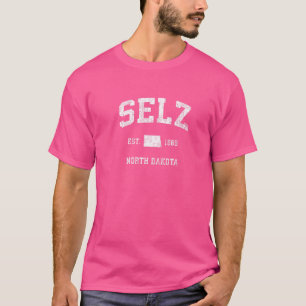 Selz North Dakota und Vintage Sportarten T-Shirt