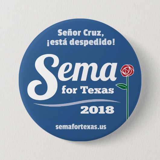 Sema für Texas 2018 3" Knopf Button (Vorderseite)