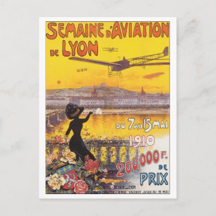 Semaine D' Aviation de Lyon Postkarte