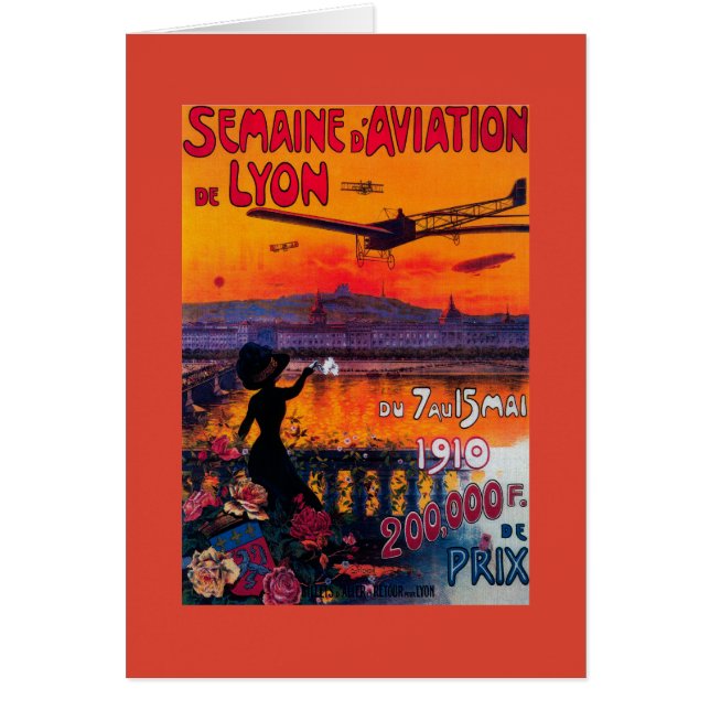 Semaine d'Aviation De Lyon Vintage Poster (Vorne)