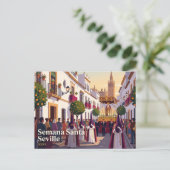 Semana Santa Sevilla Spanien Postkarte (Stehend Vorderseite)
